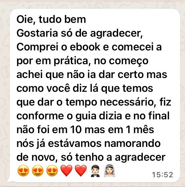 Depoimento de cliente sobre o guia