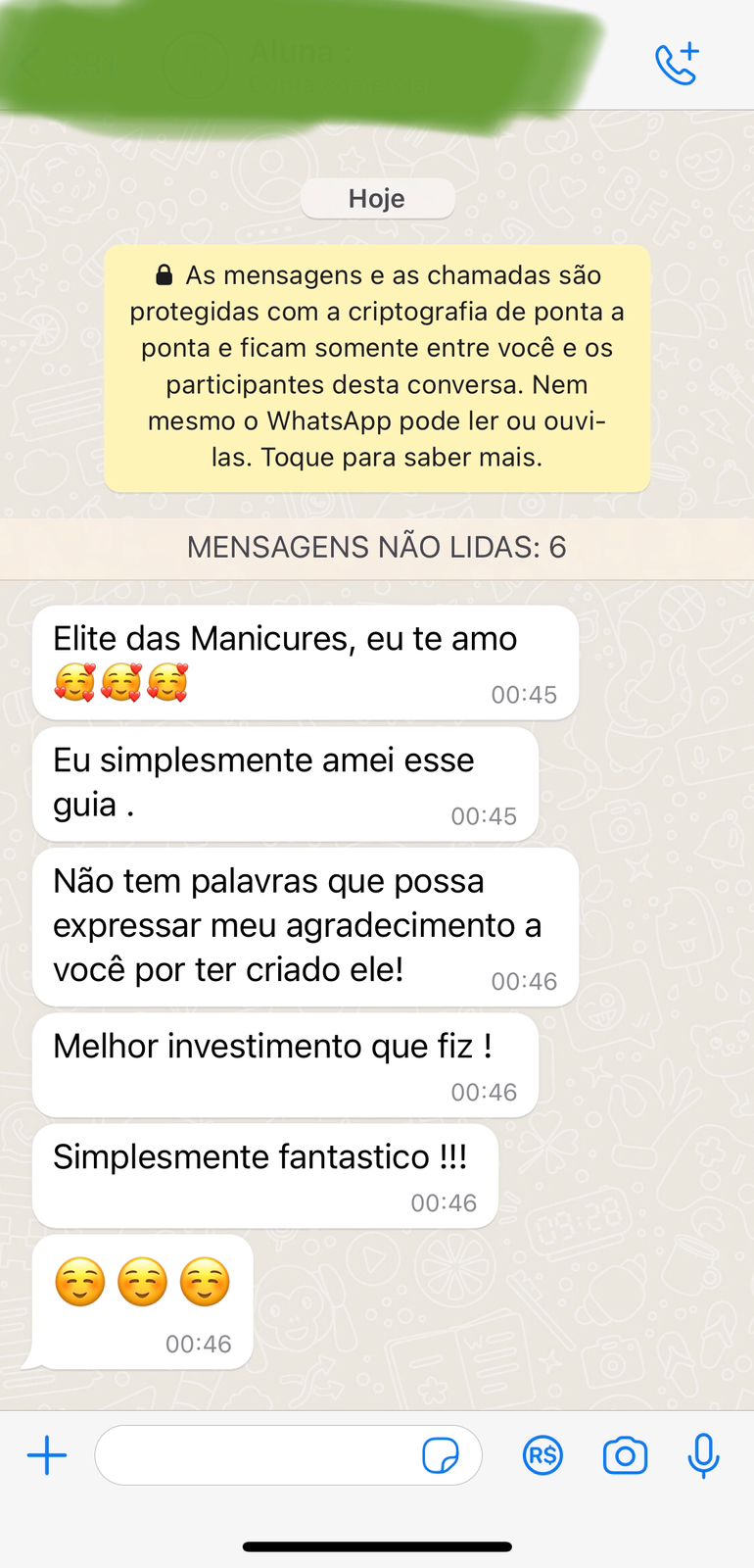 Depoimento de aluna